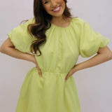 Sweet Like Honey Puff Sleeve Striped Dress