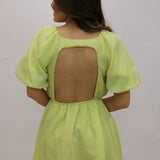 Sweet Like Honey Puff Sleeve Striped Dress