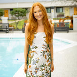 Square Neck Mini Dress, Nature Sand