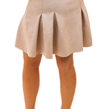 Carried Away Pleated Mini Skirt, Bone