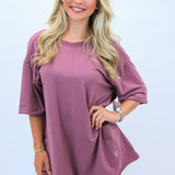 Hot Shot Tee Romper, Burgundy
