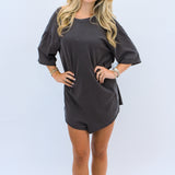 Hot Shot Tee Romper, Black