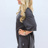 Hot Shot Tee Romper, Black