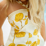 Zoey Printed Halter Neck Maxi Dress, Sunluck
