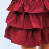 Ruche Hour Mini Dress, Maroon