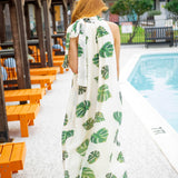 Palms Of Paradise Dress, Cream