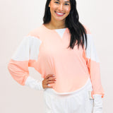 Spotlight Long Sleeve Layer, Pastel Peach Combo