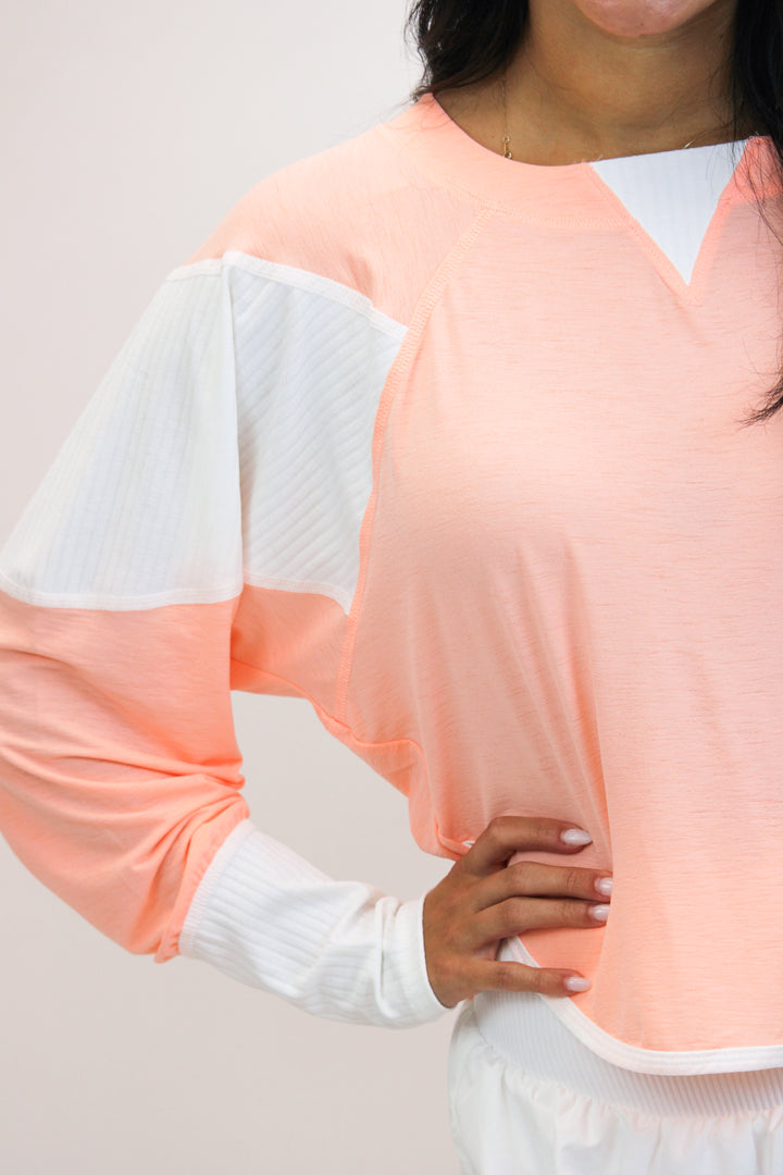 Spotlight Long Sleeve Layer, Pastel Peach Combo