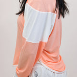 Spotlight Long Sleeve Layer, Pastel Peach Combo