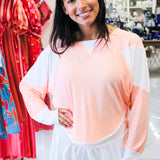 Spotlight Long Sleeve Layer, Pastel Peach Combo