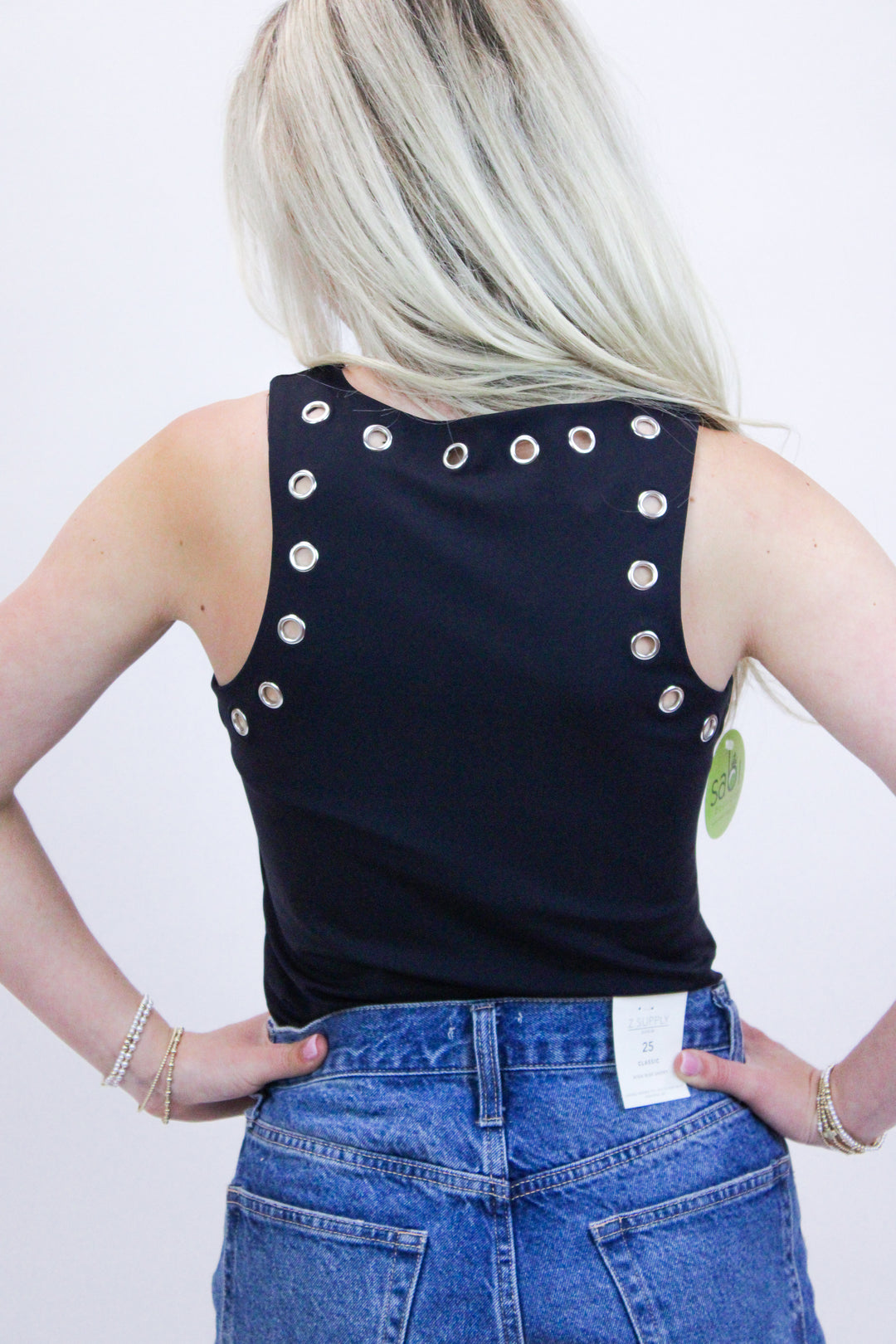 Nico Grommet Bodysuit, Black