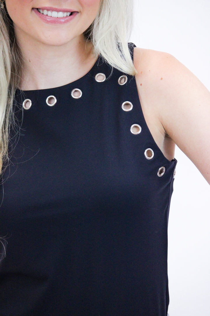 Nico Grommet Bodysuit, Black