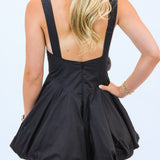 Walk My Way Bubble Dress, Black
