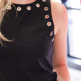 Nico Grommet Bodysuit, Black