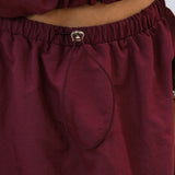Made For You Crop Bubble Set, Maroon