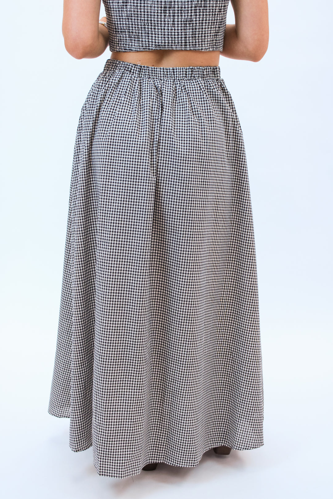 Pass Interference Maxi Skirt, Gingham