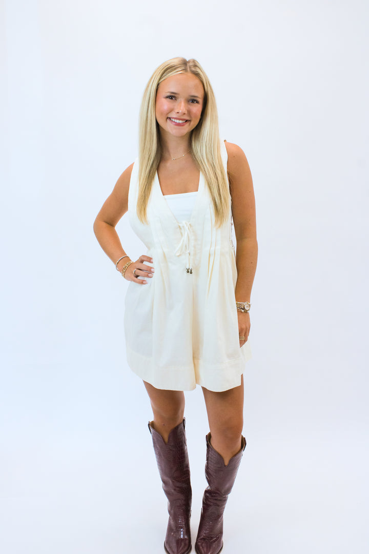 Webster Romper, Ecru