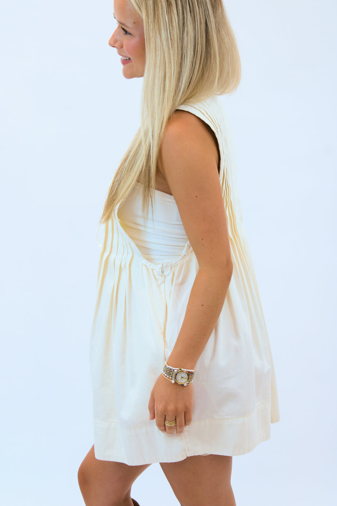 Webster Romper, Ecru