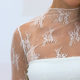 Gametime Lace Mockneck Top, Cream