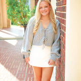Rewrite Your Story Cardigan, Heather Grey