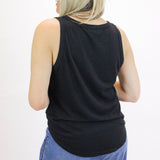 Scoop Neck Tank Top, Black