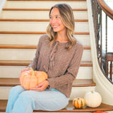 Always Me Tie Sweater, Brown