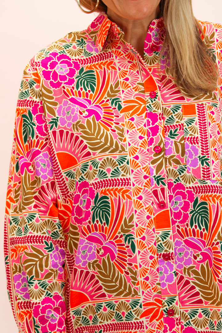 Magically Mosaic Shirt Dress, Multi