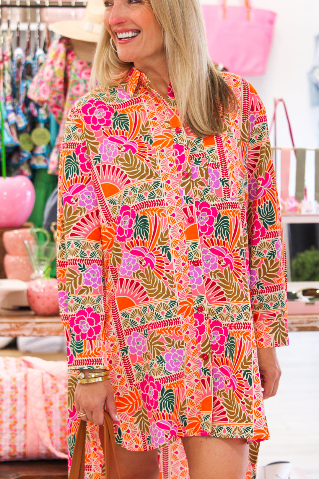 Magically Mosaic Shirt Dress, Multi