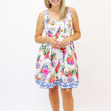 Alice Mini Dress, Ivory Ginger Jars