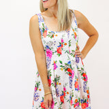 Alice Mini Dress, Ivory Ginger Jars