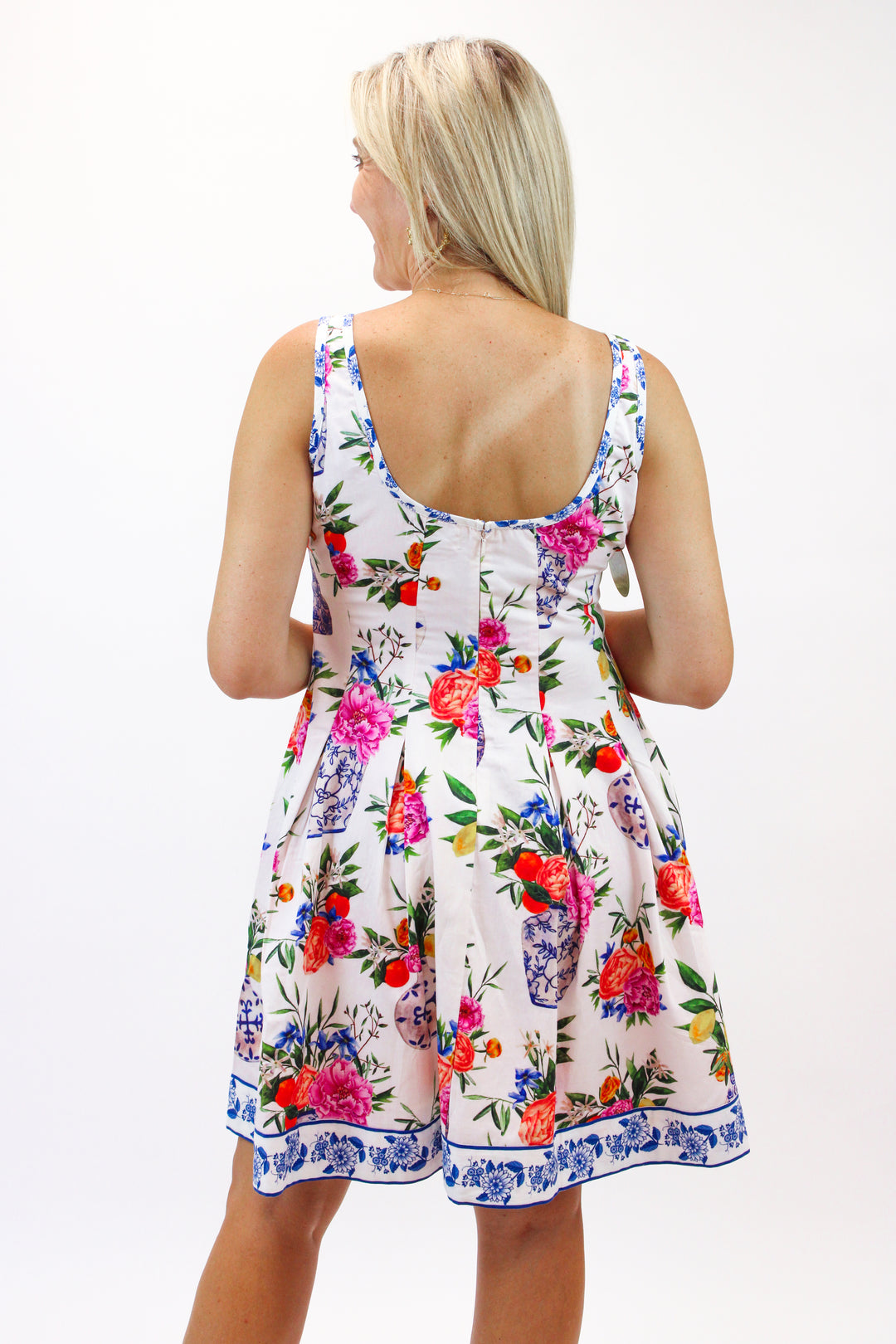 Alice Mini Dress, Ivory Ginger Jars