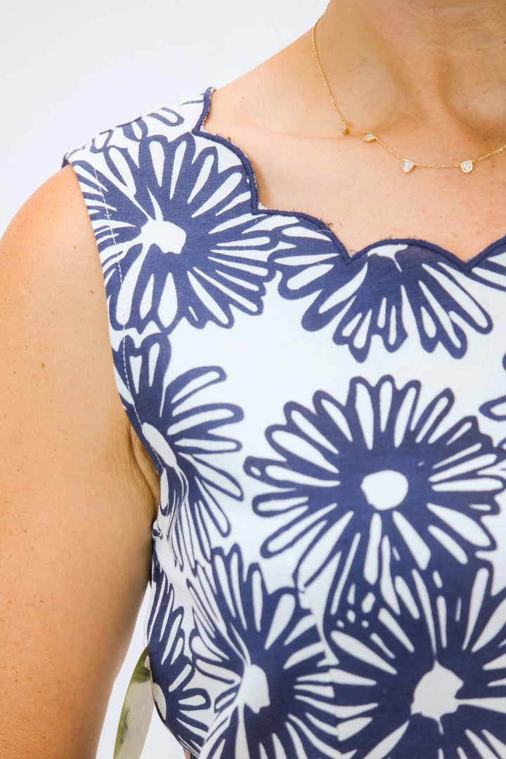 Ellie Dress, Hand-Drawn Daisies