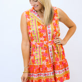 Fleur Dress, Rosebud Ribbon Stripes