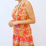 Fleur Dress, Rosebud Ribbon Stripes