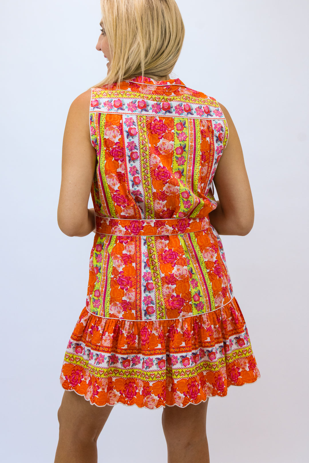 Fleur Dress, Rosebud Ribbon Stripes