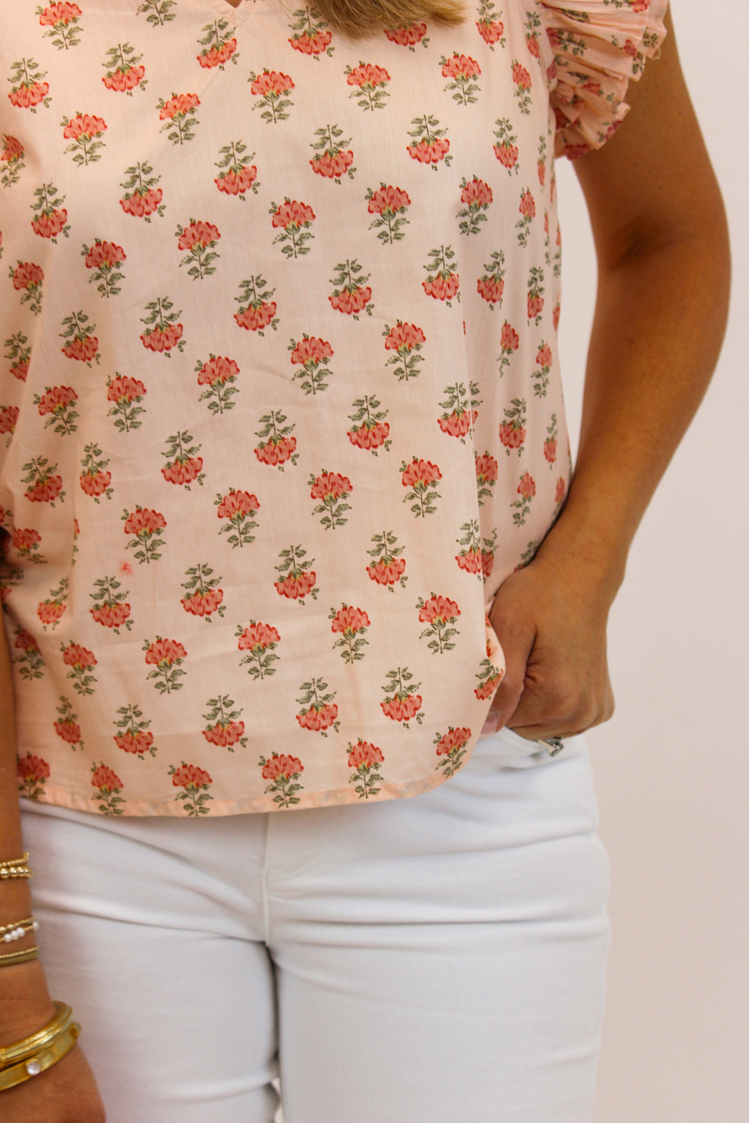 Endless Love Floral Top, Peach