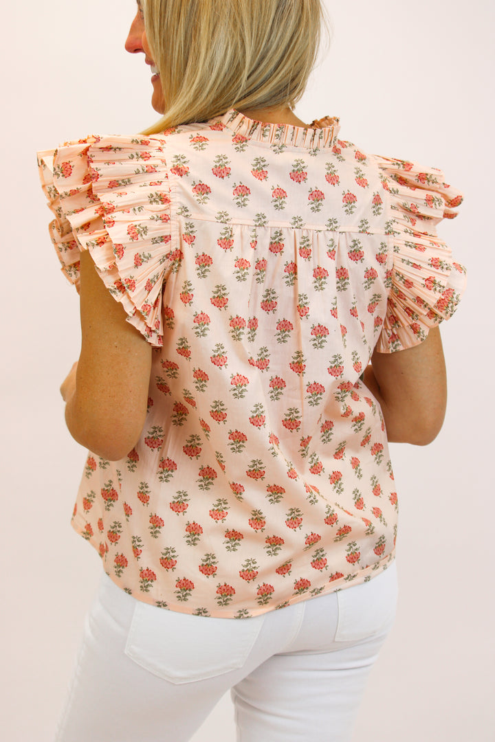 Endless Love Floral Top, Peach
