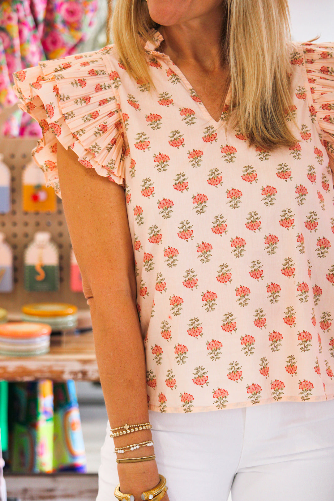 Endless Love Floral Top, Peach