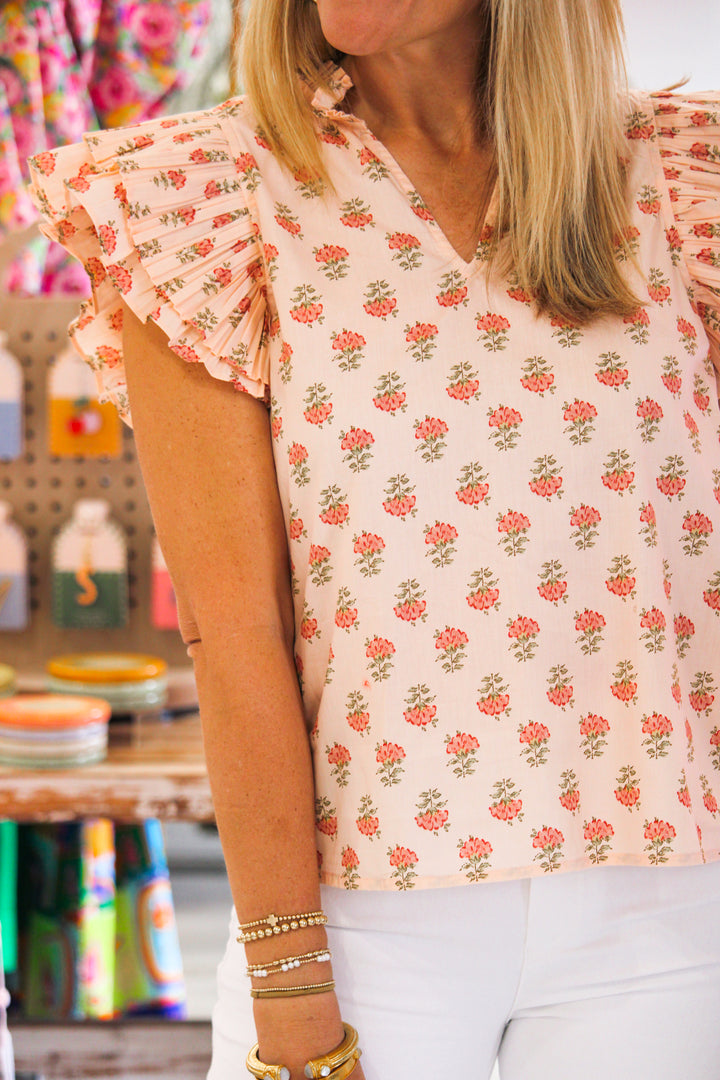 Endless Love Floral Top, Peach