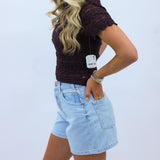 Angelina Lace Tee,Wine