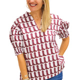 Maroon Boots Tunic Top