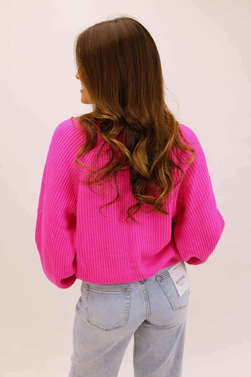Hot Pink Gingerbread Cardigan