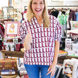 Maroon Boots Tunic Top