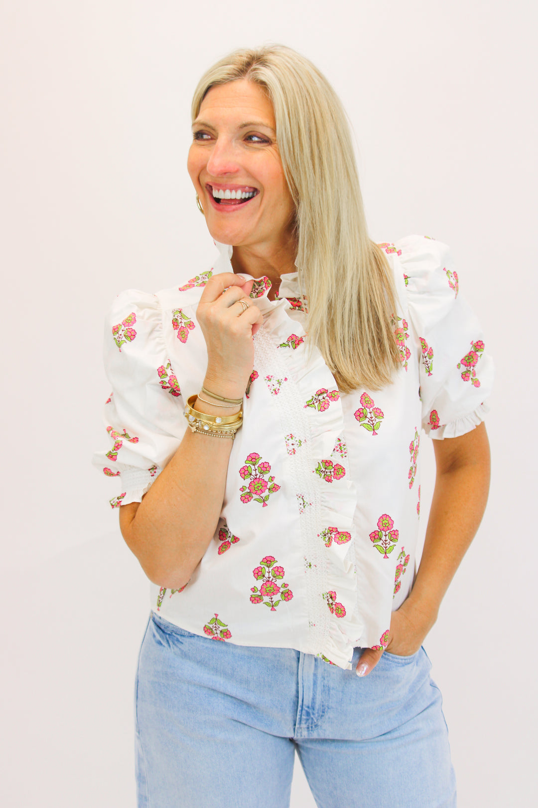 Blossom Breeze Top, Ivory