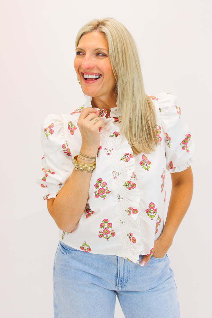 Blossom Breeze Top, Ivory