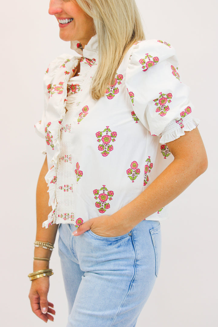 Blossom Breeze Top, Ivory