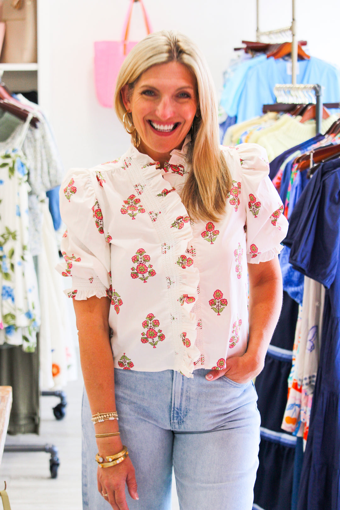 Blossom Breeze Top, Ivory