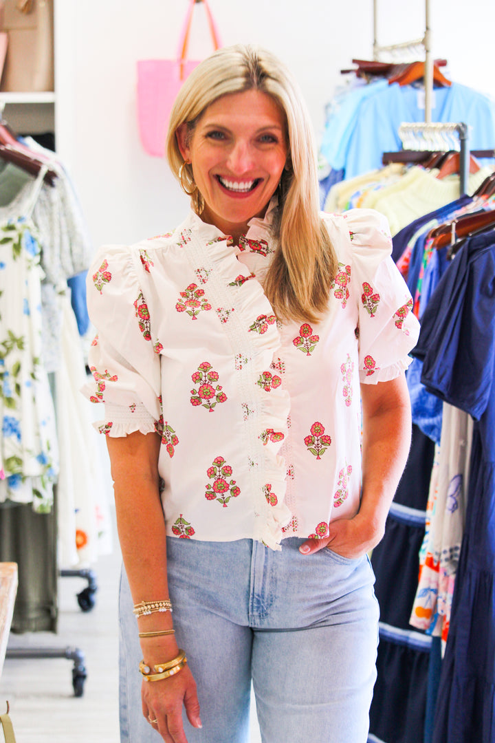 Blossom Breeze Top, Ivory