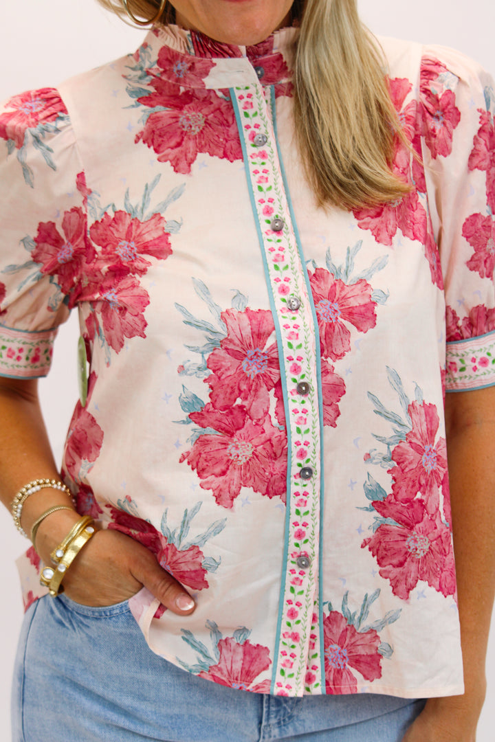 Beautiful Now Floral Top, Pink