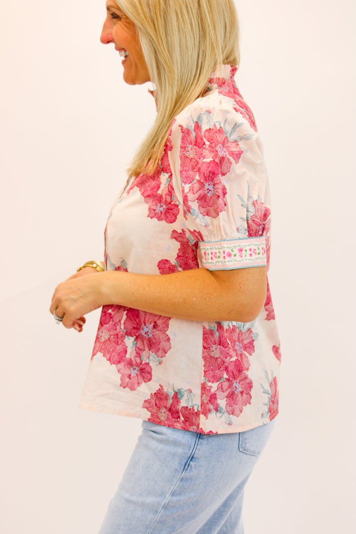 Beautiful Now Floral Top, Pink